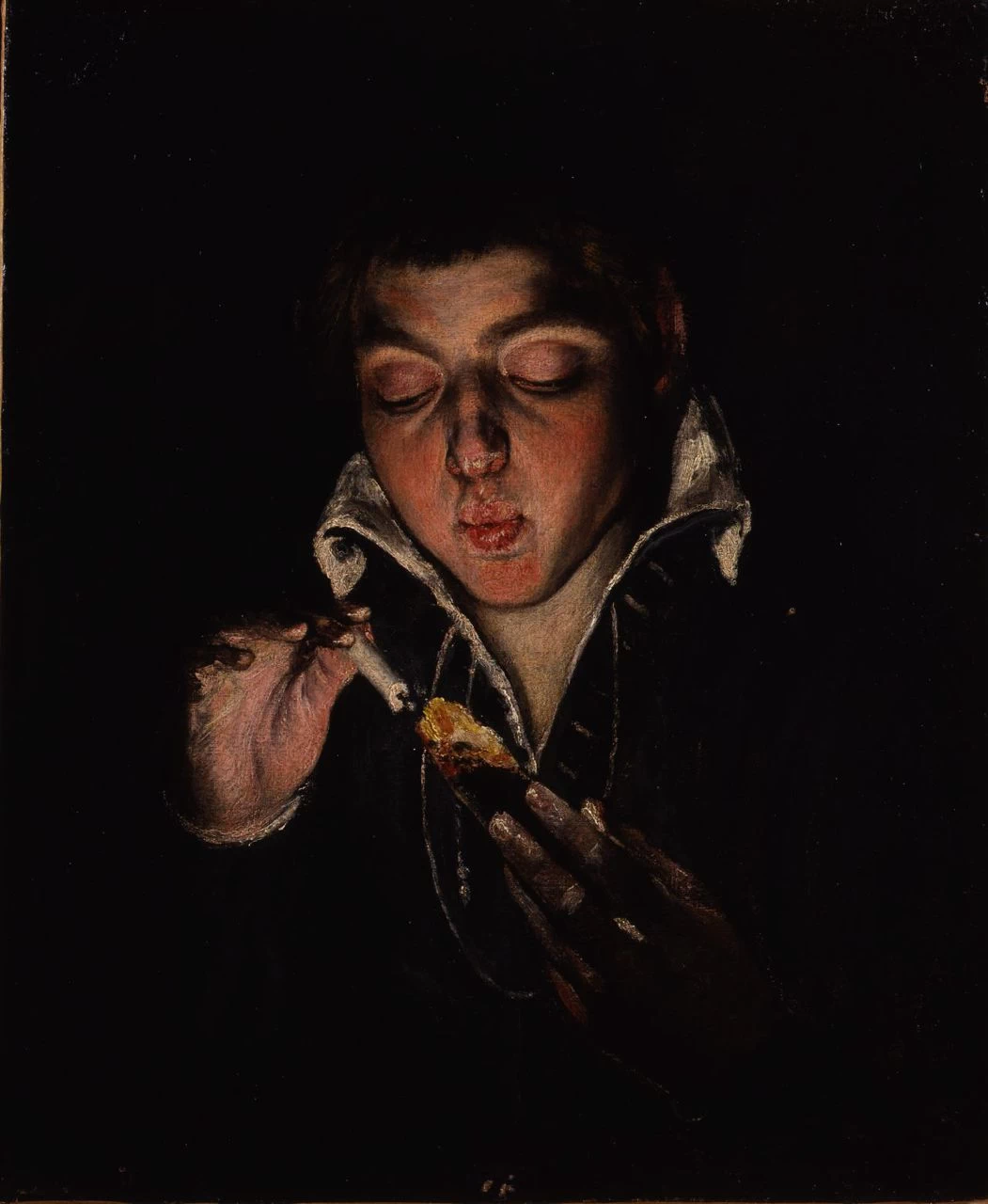  152-Leandro Dal Ponte, detto Bassano-Ragazzo che accende una candela - Museo di Palazzo Reale, Genova 